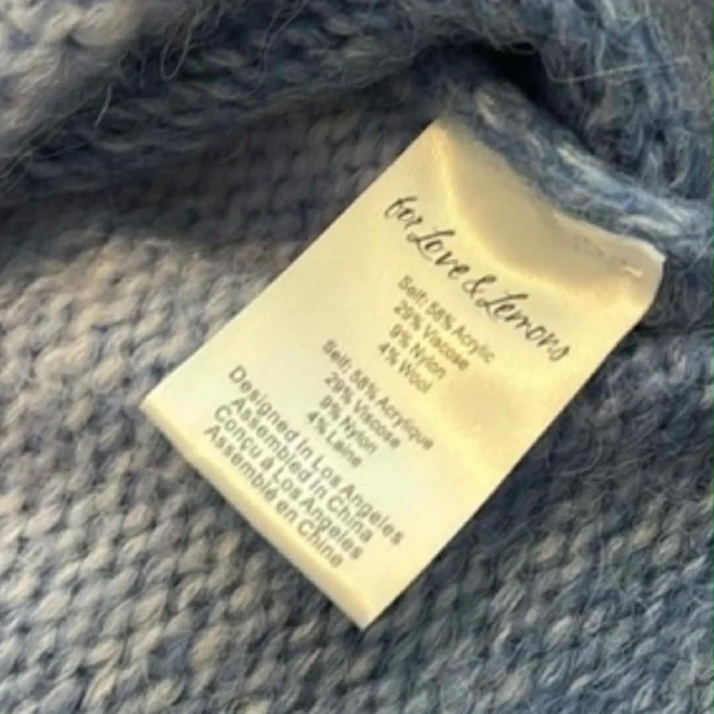 For Love And Lemons NWT Celeste Twist Knot Cropped Cotton Candy Pastel Sweater M - Picture 12 of 12